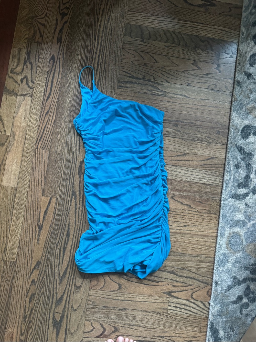 Princess Polly Bright Turquoise One-Shoulder Dress